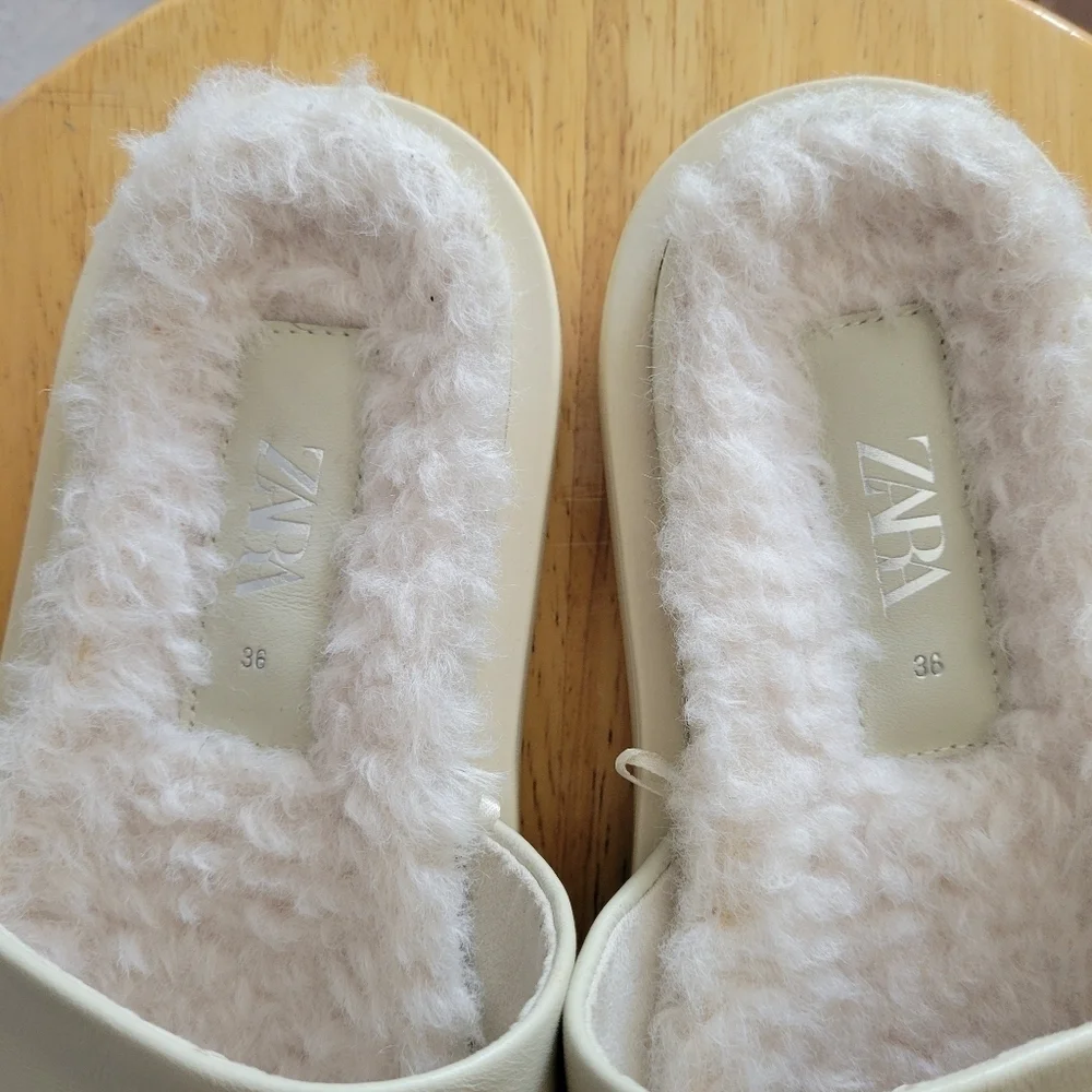 Zara Cream Slides - Picture 4 of 5